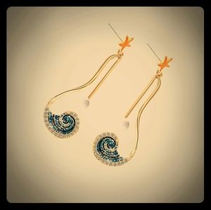 star fish earring upscale sexy long pendant unique